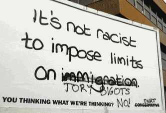 Tory Poster: Impose limits on Tory bigots