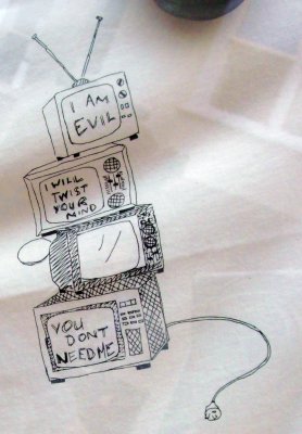 TV is Evil T-shirt
