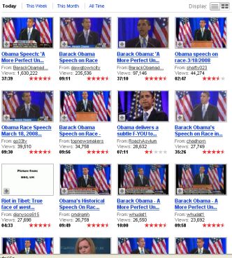 Obama tops you tube