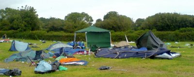 Post Festival Mess and Abandoned Tents